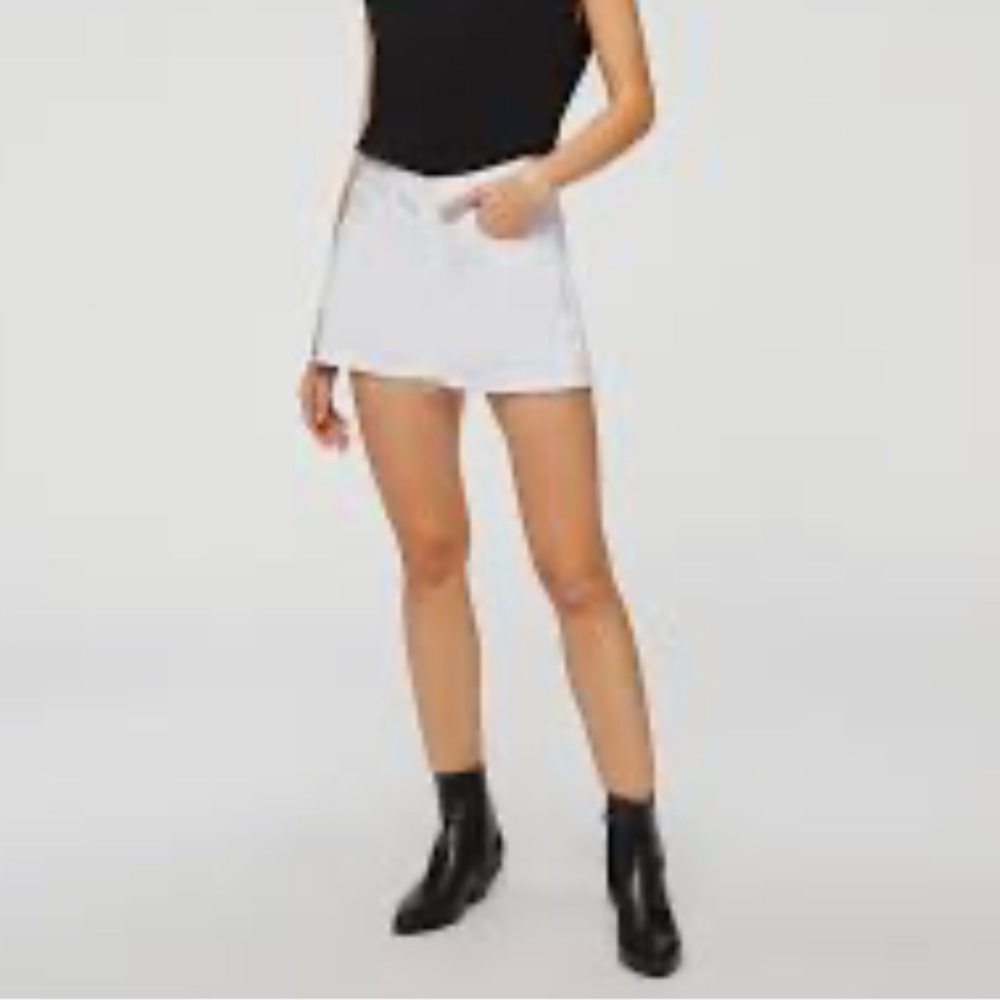 NWT 7 FAM high waist Monroe white shorts cut off denim - Picture 5 of 15